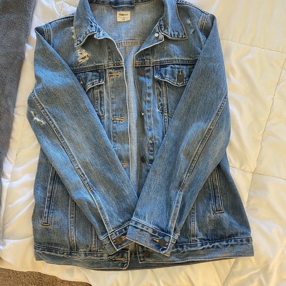 Gap Oversized distressed Jean Jacket - Picture 5 of 8